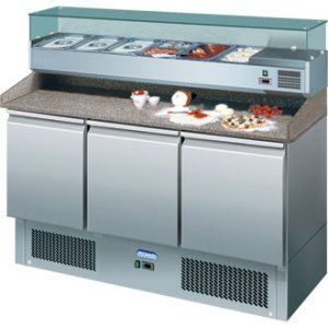 Polar Pizza Prep Unit - 3 Door